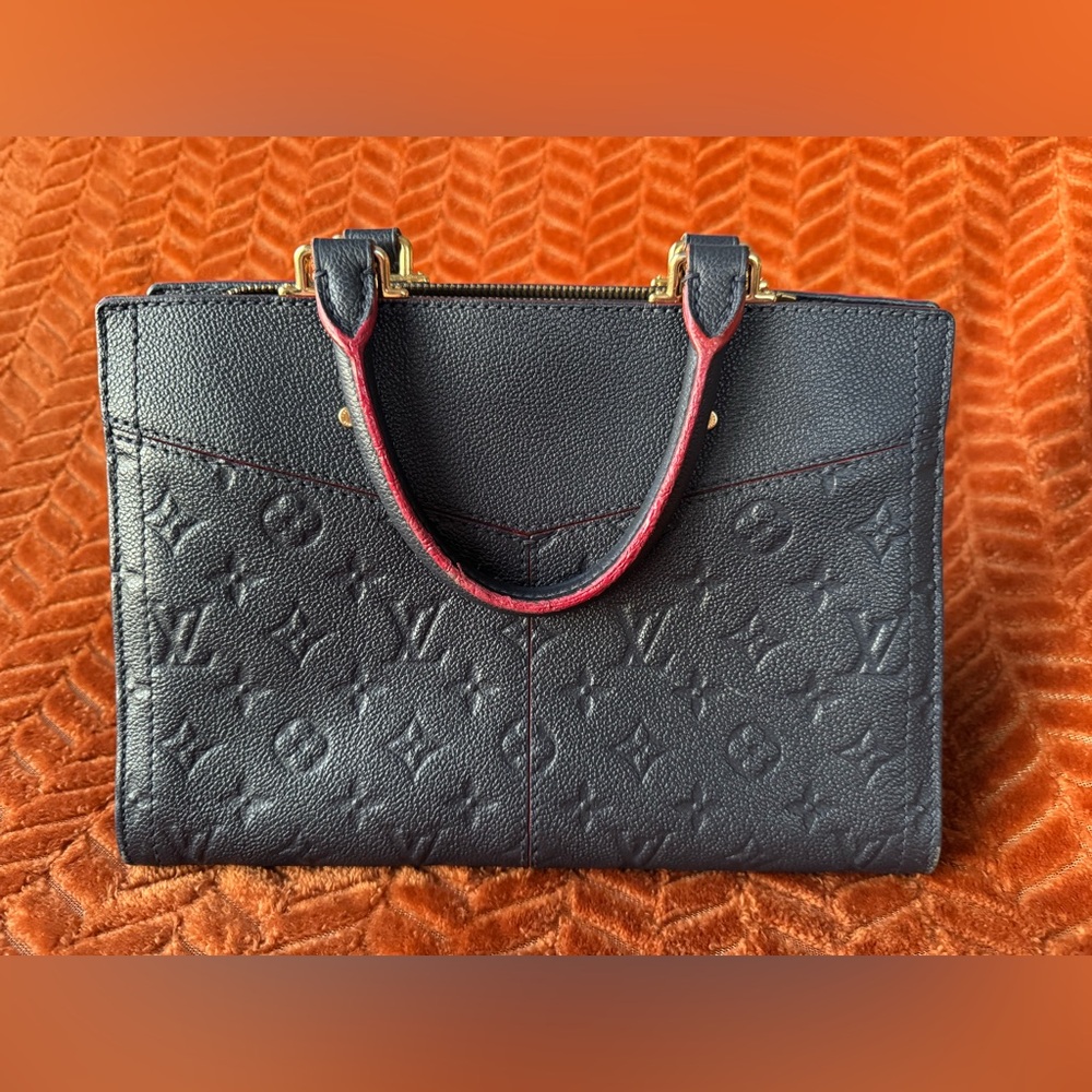 Louis Vuitton Navy and Red Empreinte Sully PM Bag with COA - Picture 3 of 16